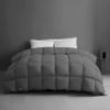 1-Piece Microfiber Comforter Super Oversized King (120" X 128") - Super Soft 500GSM Lightweight 6 Corner Ties Premium Quality Down Alternative Winter Comforter (120" X 128")- Colour-Dark Grey view 1