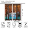 Landscape Curtains,Autumn Scenery View Forest Waterfall 3D Print Bedroom Living Room Window Treatments Curtains 84x84in view 2