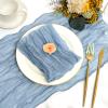 60 Pack Gauze Cheesecloth Napkins Wrinkled Table Napkins Soft Cotton Cloth Napkins Rustic Decorative Napkins for Weddings Party Dinner Table Everyday Use, 20 x 20 Inch (Dusty Blue) view 3