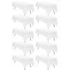 10 Pack 60 x 102 Inch Tablecloth, White Tablecloth for 6 Feet Rectangle Tables, Stain and Wrinkle Resistant Washable Fabric Table Cloth for Wedding Party Dining Table Buffet Parties and Camping view 1