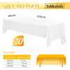 10 Pack 60 x 102 Inch Tablecloth, White Tablecloth for 6 Feet Rectangle Tables, Stain and Wrinkle Resistant Washable Fabric Table Cloth for Wedding Party Dining Table Buffet Parties and Camping view 2