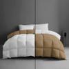 1-Piece Microfiber Comforter Super Oversized King (120" X 128") - Super Soft 500GSM Lightweight 6 Corner Ties Premium Quality Down Alternative Winter Comforter (120" X 128")- Colour-White/Beige view 1