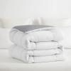1-Piece Microfiber Comforter Oversized King Plus (120" X 120") - Super Soft 500GSM Lightweight 6 Corner Ties Premium Quality Down Alternative Winter Comforter (120" X 120")- Colour-Light Grey/White view 3