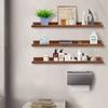 AZSKY 36 Inch Floating Book Shelves Rustic Wood Wall Picture Ledge Shelf for Storage Light Walnut Wall Mounted Picture Photo Display Shelf a Set of 3 Hanging Book Shelf view 4
