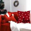 Rwoora 2pcs Valentine's Day Pillow Covers 18x18inch Throw Pillow Cover,Love Decorative Red Cover Set for Wedding Hotel Bed Car view 3