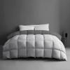 1-Piece Microfiber Comforter Super Oversized King (120" X 128") -Super Soft 500GSM Lightweight 6 Corner Ties Premium Quality Down Alternative Winter Comforter (120" X 128") Colour-Light Grey/Dark Grey view 2