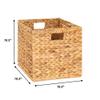M4DECOR Storage Cube 10.5 x 10.5in, Wicker Storage Baskets for Shelves, Water Hyacinth Storage Baskets, Square Wicker Storage Basket (2 Packs 10.5in) view 2