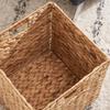 M4DECOR Storage Cube 10.5 x 10.5in, Wicker Storage Baskets for Shelves, Water Hyacinth Storage Baskets, Square Wicker Storage Basket (2 Packs 10.5in) view 4