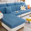 Stretch Sectional Couch Covers,L Shape Sectional Sofa Couch Covers,Wheat Ear Texture Magic Sofa Cover,Recliner Sofa Covers,Anti-Slip Furniture Protector,Washable (SMALL 3-PERSON CUSHION,Lake Blue) view 1