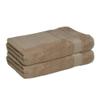 Pretty Beige Color 100% Long-Staple Turkish Cotton Bath Towels Set of 2 | Comfortable Smooth Texture | Super Absorbent with a Soft Terry Feel and Z-Twist Weave | Hand Sheet Fast-Drying and Durable view 4