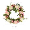 Welcome Wreath Artificial Flower Wreath/Handmade Floral Artificial Simulation Rose Flowers Garland Wreath for Home Front Door Christmas Decoration 35CM Artificial Eucalyptus Wreath view 2