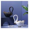 ALDEPO Sculpture Tabletop Desk Decoration Sculpture,1Pair Golden Stroke Black and White Swan Animal Storage Box Crafts Office Decoration view 4