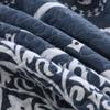 BCOTTOND Quilt Set 100% Cotton Boho Striped King Quilt,Navy Blue Quilt King Size Bohemian Pattern King Bedspread Lightweight All Season 3 Piece view 4