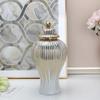 BRULEA Gold Striped Ceramic Ginger Pot Vase, 20x7.87x20 Inches, Easy To Clean, Perfect For Decoration view 2