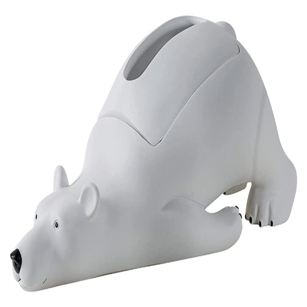 ALDEPO Sculpture Tabletop Decor Accents Figurine Ornaments,Polar Bear Statue Tissue Box Decoration Dining Table Drawer Decor