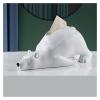 ALDEPO Sculpture Tabletop Decor Accents Figurine Ornaments,Polar Bear Statue Tissue Box Decoration Dining Table Drawer Decor view 3