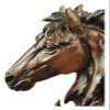 ALDEPO Sculpture Tabletop Handmade Sculptures Sculptures Faux Wood Horse Head Statue Animal Resin Art Craft Decoration view 2
