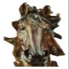 ALDEPO Sculpture Tabletop Handmade Sculptures Sculptures Faux Wood Horse Head Statue Animal Resin Art Craft Decoration view 4
