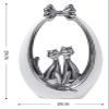 ALDEPO Sculpture Tabletop Desktop Statue Ceramic Electroplating Abstract Sculptures,Ceramic Hollow Cat Bow Knot Ornaments,Suitable Living Room,Bedroom,Scene Decoration view 2