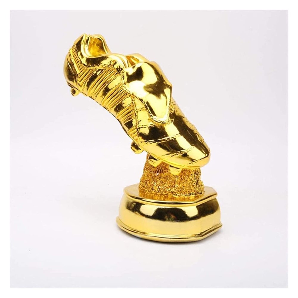 ALDEPO Sculpture Tabletop Figurines Statues Wall Resin Statuette Electroplating Football Gold Trophy Crafts Happy Life