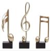 ALDEPO Sculpture Tabletop Sculptures Outdoor Decor Garden,3 Pcs Modern Mini Musical Note Model Figure Resin Craft Desktop Piano Ornament Decor view 1