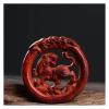 ALDEPO Sculpture Tabletop Figurine Decor Pterocarpus Santalinus Traditional Zodiac Real Wood Car Hanging Bag Pendant Mascot Statue (Color : Christmas Reindeer -Style5) view 3