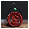 ALDEPO Sculpture Tabletop Figurine Decor Pterocarpus Santalinus Traditional Zodiac Real Wood Car Hanging Bag Pendant Mascot Statue (Color : Christmas Reindeer -Style5) view 4