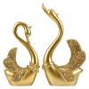 ALDEPO Sculpture Tabletop Office Living Room Decoration Sculptures Statue Figurine Creative Home Decorations Living Room Modern Art Decoration Crafts Gold Swan Wedding Gift view 1