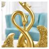 ALDEPO Sculpture Tabletop Office Living Room Decoration Sculptures Statue Figurine Creative Home Decorations Living Room Modern Art Decoration Crafts Gold Swan Wedding Gift view 3