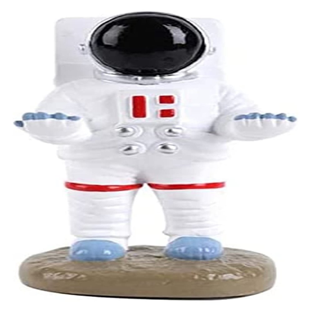 ALDEPO Sculpture Tabletop Desk Decoration Sculpture,Spaceman Eyeglass Display Stand Cute Astronaut Statue Desktop Spectacle Holder Decoration