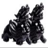 ALDEPO Sculpture Tabletop Chinese Feng Shui PiXiu/PiYao Statues, Black Obsidian Stone Decor Prosperity Figurine Office, Attracting Wealth Good Luck, Eliminate Disaster (Size : APair) view 3
