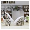 ALDEPO Sculpture Tabletop Statue Figurines Silver Plated Couple Kiss Fish Europe Ceramic Furnishing Articles Living Room Ornament Decoration view 3