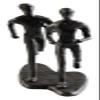 ALDEPO Sculpture Tabletop Decor Couple Art Iron Couples Running Retro Cast Iron Metal Craftsoffice Living Room Bedroom Collectionstatue view 2