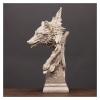 ALDEPO Resin Wolf Head Abstract Sculpture Statue Office Desk Decor Birthday Gift Decoration view 3