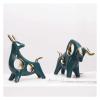 ALDEPO Sculpture Tabletop Sculptures Outdoor Decor Garden,1Pair Modern Decorative Wall Street Bull Statue Furnishing Desktop Decoration Crafts view 4