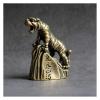 ALDEPO Sculpture Tabletop Family Ornament Brass Zodiac Tiger Statue Animal Figurines Statuette Tea Pet Crafts Gift Decor Indoor Living Room Bedroom Study Office Desk Ornament Garden view 3