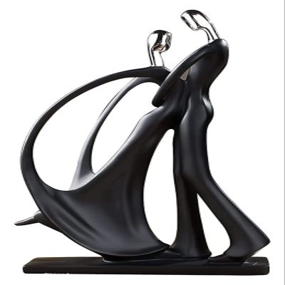 ALDEPO Sculpture Tabletop Decor Romantic Couple Dancing Sculpture, Dancing Couple Statue, Dancing Couple Resin Desktop Bedroom Ballroom Dancers Ballet Ornament
