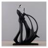 ALDEPO Sculpture Tabletop Decor Romantic Couple Dancing Sculpture, Dancing Couple Statue, Dancing Couple Resin Desktop Bedroom Ballroom Dancers Ballet Ornament view 4