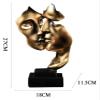 ALDEPO Sculpture Tabletop Decor Creative Sculptures, Silence is A Golden Couple Thinker Resin Figurine Statue Decor, Entrance, Home, Office Study view 2