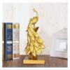 ALDEPO Sculpture Tabletop Decor Statues Decor,Creative Resin Beautiful Gold Peacock Animal Crafted Figurines,Desktop Shelf Crafts Art Dcor Statuettes Indoor Living Room Or Office view 1