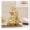 ALDEPO Sculpture Tabletop Decor Statues Decor,Creative Resin Beautiful Gold Peacock Animal Crafted Figurines,Desktop Shelf Crafts Art Dcor Statuettes Indoor Living Room Or Office view 2