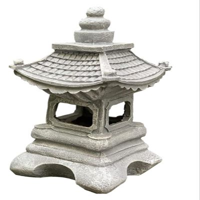 ALDEPO Sculpture Tabletop Figurine Statue Decor Ornament,Outdoor Courtyard Decor Statue Stone Lamp Garden Villa Zen Landscape Ornaments