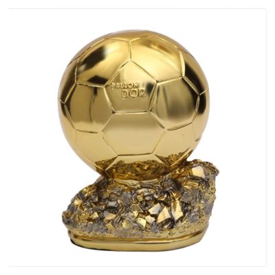 ALDEPO Sculpture Tabletop Desktop Statue Statues Electroplating Golden Globes Art Sculpture Football Match Resin Trophy Statue Resin.