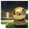 ALDEPO Sculpture Tabletop Desktop Statue Statues Electroplating Golden Globes Art Sculpture Football Match Resin Trophy Statue Resin. view 4