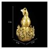 ALDEPO Sculpture Tabletop 7.5" Feng Shui Statue Hulu/Calabash Figurine Golden Brass Bagua Gourd Figurine Living Room Crafts Auspicious Opening Gift view 2