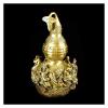 ALDEPO Sculpture Tabletop 7.5" Feng Shui Statue Hulu/Calabash Figurine Golden Brass Bagua Gourd Figurine Living Room Crafts Auspicious Opening Gift view 3
