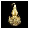 ALDEPO Sculpture Tabletop 7.5" Feng Shui Statue Hulu/Calabash Figurine Golden Brass Bagua Gourd Figurine Living Room Crafts Auspicious Opening Gift view 4
