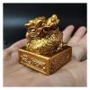 ALDEPO Sculpture Tabletop Fengshui Golden Chinese Dragon Statue Figurines Feng Shui Year Zodiac Dragon Imperial Jade Seal Crafts Statues view 1