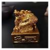 ALDEPO Sculpture Tabletop Fengshui Golden Chinese Dragon Statue Figurines Feng Shui Year Zodiac Dragon Imperial Jade Seal Crafts Statues view 4