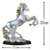 ALDEPO Sculpture Tabletop Decor Standing Horse Resin Statue Decor Horse Statues Horse Resin Statue Desktop Office Decor Desk Bookshelf Wine Cabinet to Attract Luck and Wea view 2